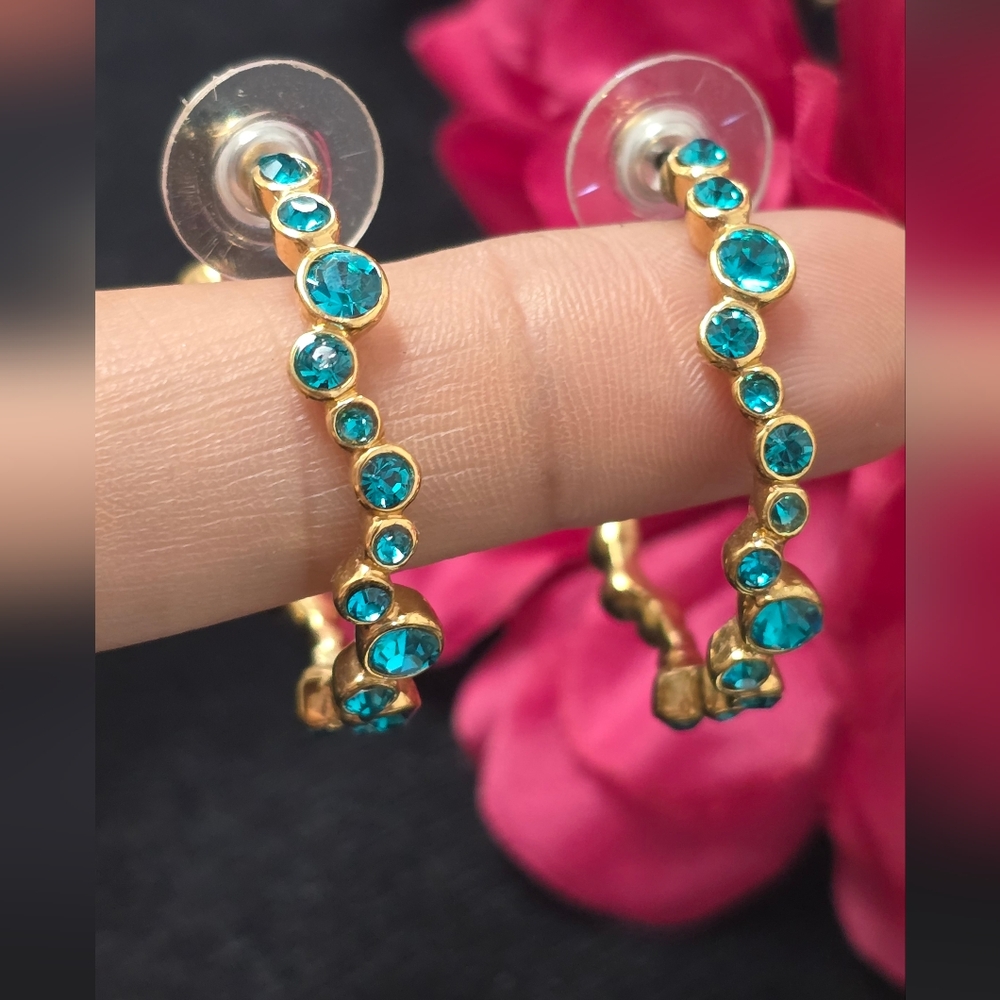 Kara Ross Earrings Open  Hoops